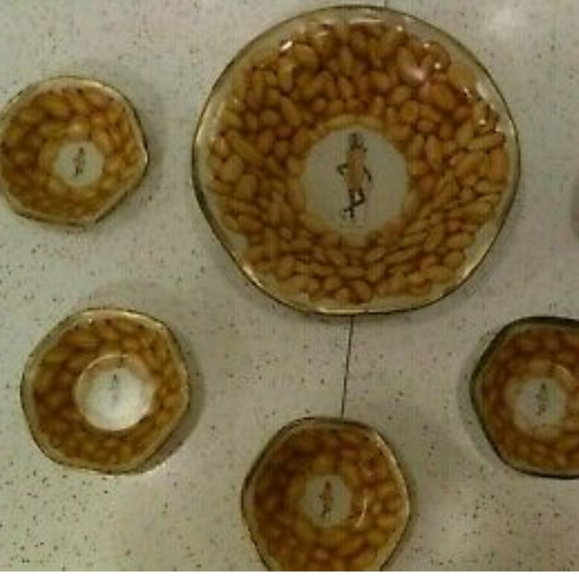 Vintage Mr Peanut Serving Bowl Set 🥜🏈 - Picture 2 of 2